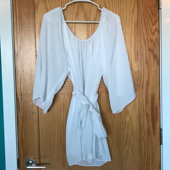 Isaac Mizrahi New York White Tie Tunic - Picture 1 of 5